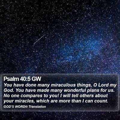 Psalm 40:5 GW Bible Verse Image
