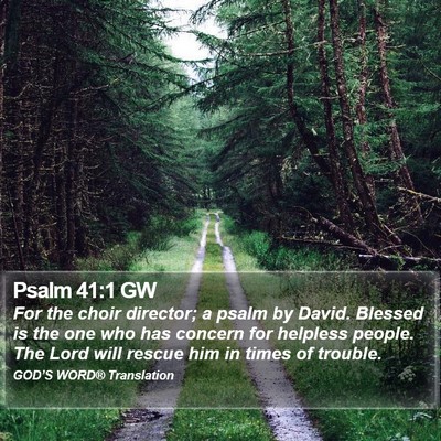 Psalm 41:1 GW Bible Verse Image