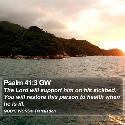 Psalm 41:3 GW Bible Verse Image