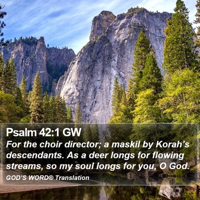 Psalm 42:1 GW Bible Verse Image