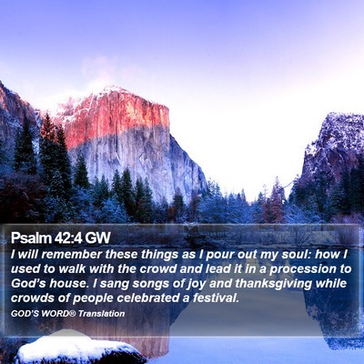 Psalm 42:4 GW Bible Verse Image