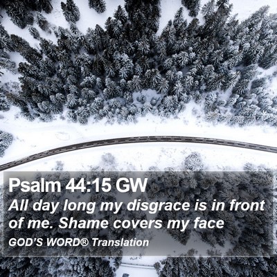 Psalm 44:15 GW Bible Verse Image