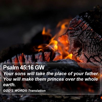 Psalm 45:16 GW Bible Verse Image