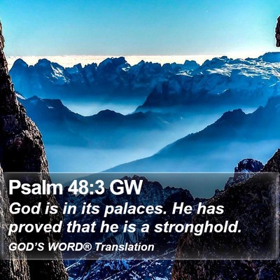 Psalm 48:3 GW Bible Verse Image