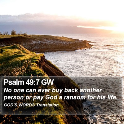 Psalm 49:7 GW Bible Verse Image