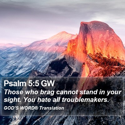 Psalm 5:5 GW Bible Verse Image