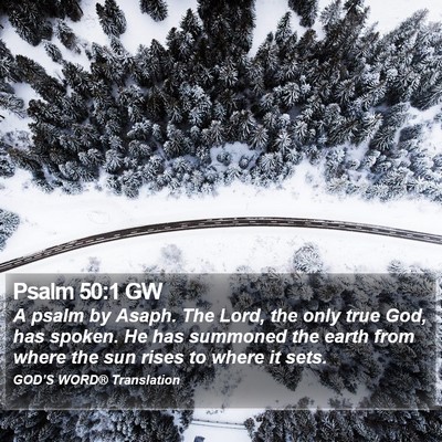 Psalm 50:1 GW Bible Verse Image