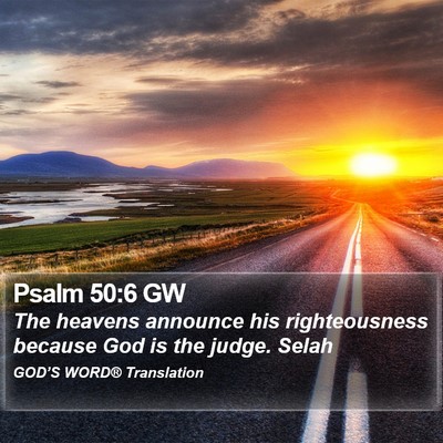 Psalm 50:6 GW Bible Verse Image