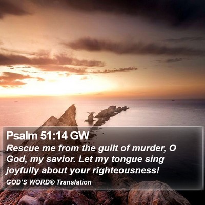 Psalm 51:14 GW Bible Verse Image
