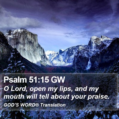 Psalm 51:15 GW Bible Verse Image