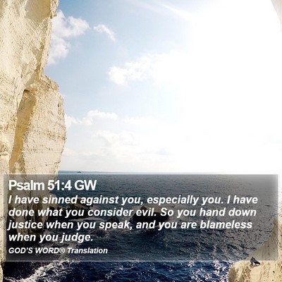 Psalm 51:4 GW Bible Verse Image