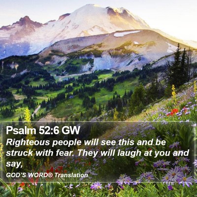 Psalm 52:6 GW Bible Verse Image