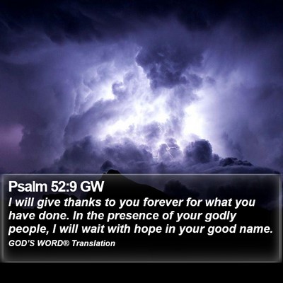 Psalm 52:9 GW Bible Verse Image