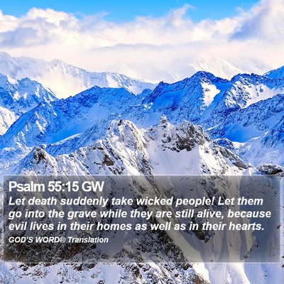 Psalm 55:15 GW Bible Verse Image