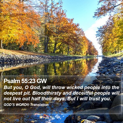 Psalm 55:23 GW Bible Verse Image