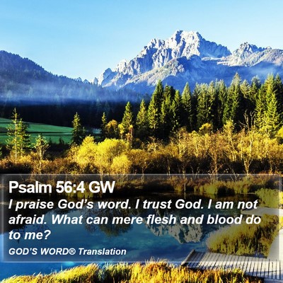 Psalm 56:4 GW Bible Verse Image