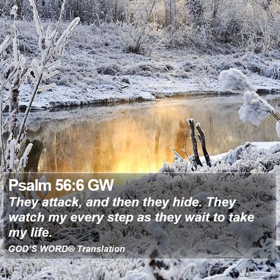 Psalm 56:6 GW Bible Verse Image