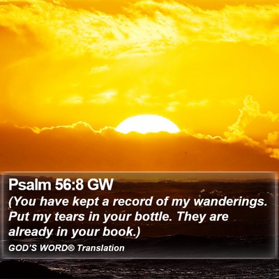 Psalm 56:8 GW Bible Verse Image