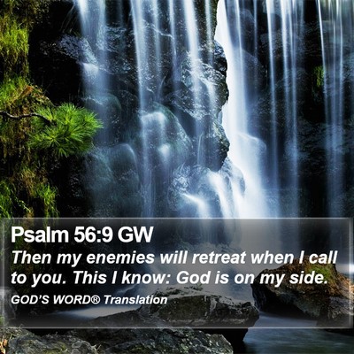 Psalm 56:9 GW Bible Verse Image