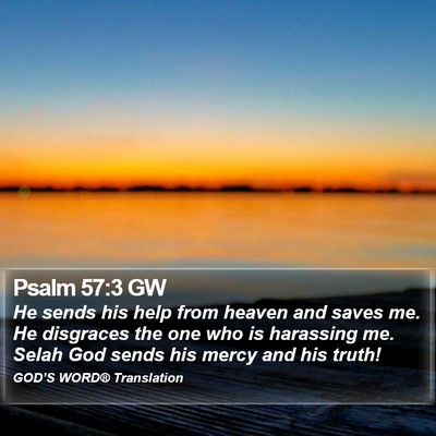Psalm 57:3 GW Bible Verse Image