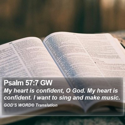 Psalm 57:7 GW Bible Verse Image