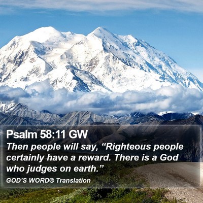 Psalm 58:11 GW Bible Verse Image