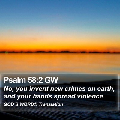 Psalm 58:2 GW Bible Verse Image