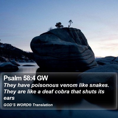 Psalm 58:4 GW Bible Verse Image