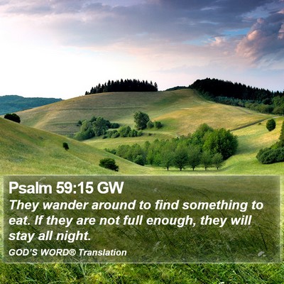 Psalm 59:15 GW Bible Verse Image