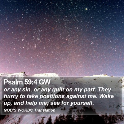 Psalm 59:4 GW Bible Verse Image