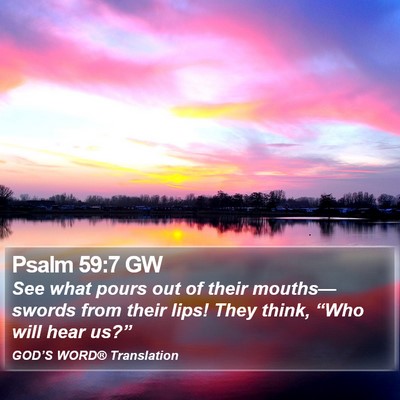 Psalm 59:7 GW Bible Verse Image