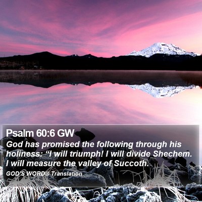 Psalm 60:6 GW Bible Verse Image