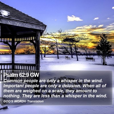 Psalm 62:9 GW Bible Verse Image