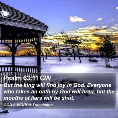 Psalm 63:11 GW Bible Verse Image