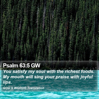 Psalm 63:5 GW Bible Verse Image