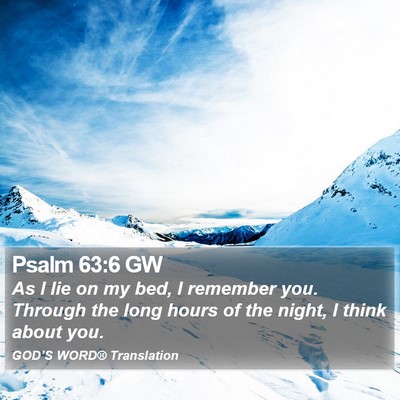 Psalm 63:6 GW Bible Verse Image