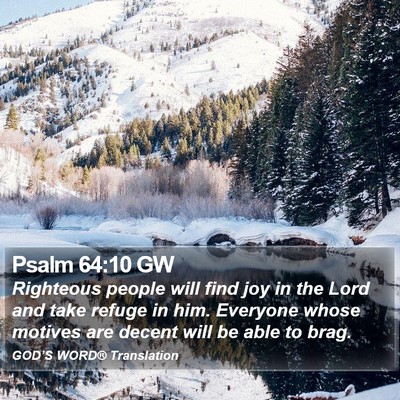 Psalm 64:10 GW Bible Verse Image