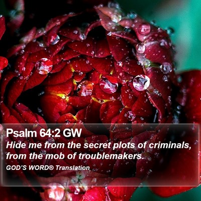 Psalm 64:2 GW Bible Verse Image