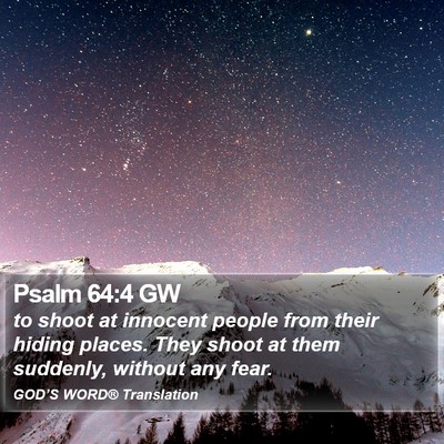 Psalm 64:4 GW Bible Verse Image