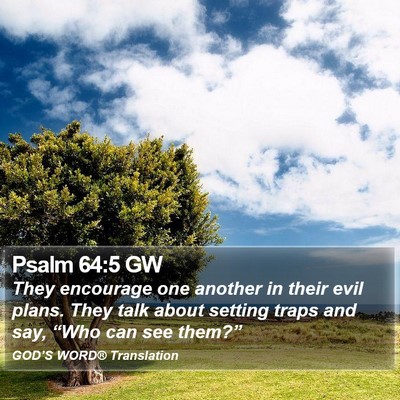 Psalm 64:5 GW Bible Verse Image