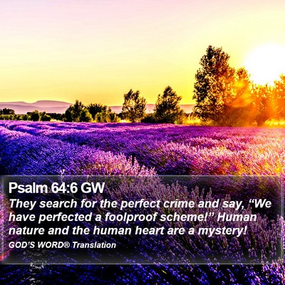 Psalm 64:6 GW Bible Verse Image