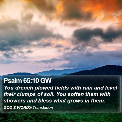 Psalm 65:10 GW Bible Verse Image