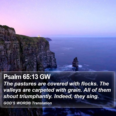 Psalm 65:13 GW Bible Verse Image