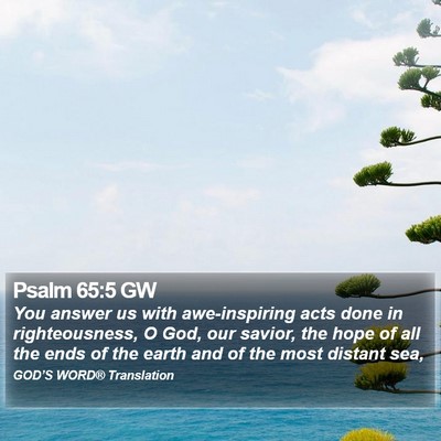 Psalm 65:5 GW Bible Verse Image