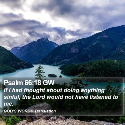 Psalm 66:18 GW Bible Verse Image