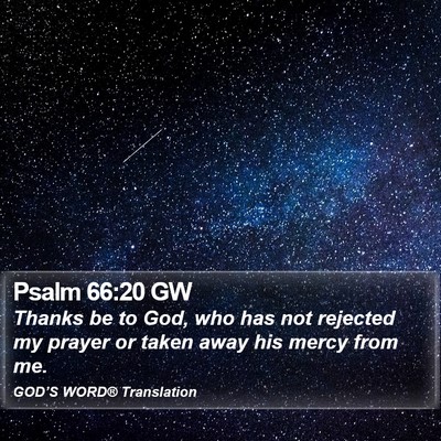 Psalm 66:20 GW Bible Verse Image