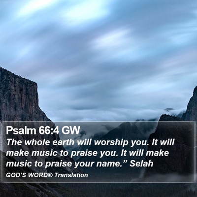 Psalm 66:4 GW Bible Verse Image