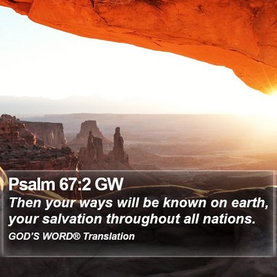 Psalm 67:2 GW Bible Verse Image