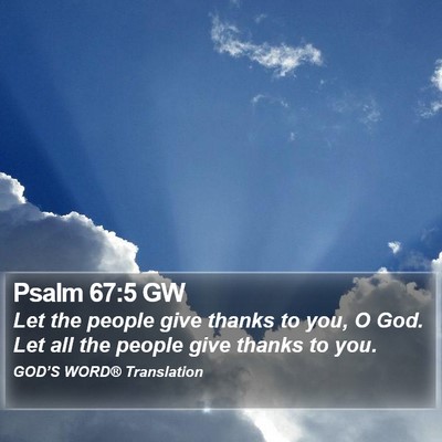 Psalm 67:5 GW Bible Verse Image