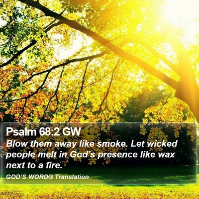 Psalm 68:2 GW Bible Verse Image